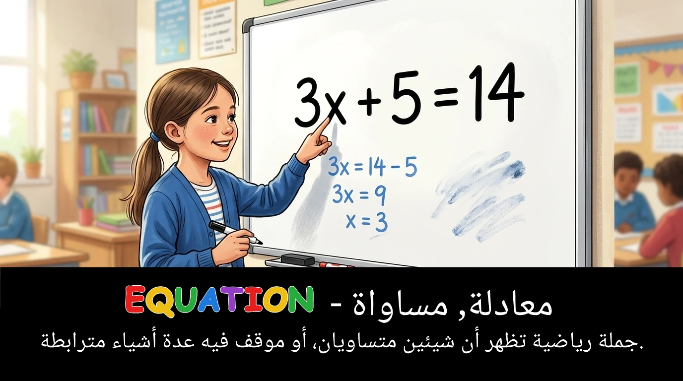Arabic Illustration for equation
